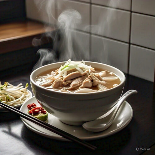331. Boiled Chicken Rice Noodle Soup