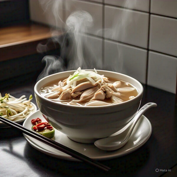 331. Boiled Chicken Rice Noodle Soup