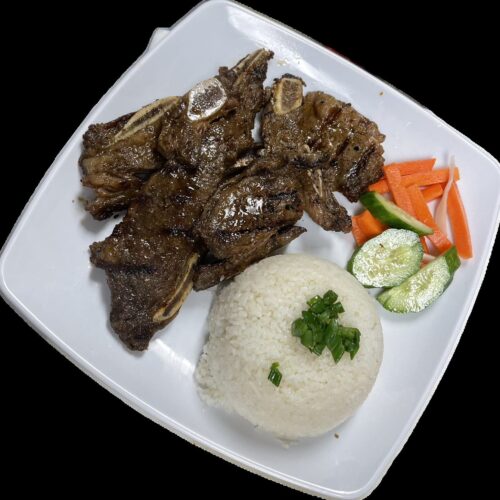 400. Grilled Beef Short Ribs with Steamed Rice