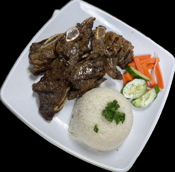 400. Grilled Beef Short Ribs with Steamed Rice